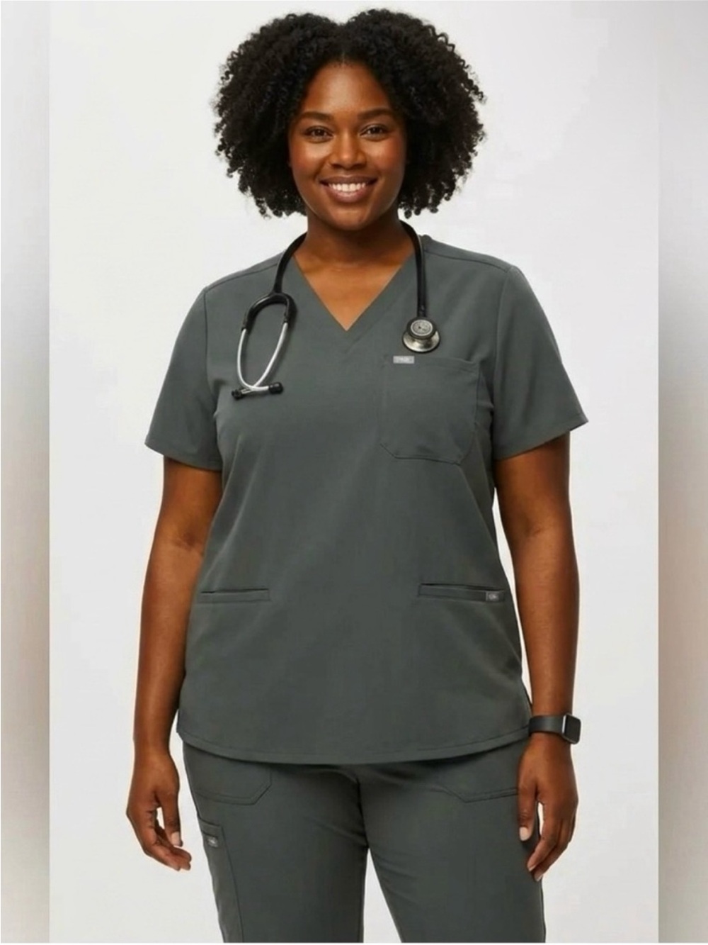 FIGS Casma ⚡ V-Neck Medical 3 Pockets Scrub Top PO # 4888